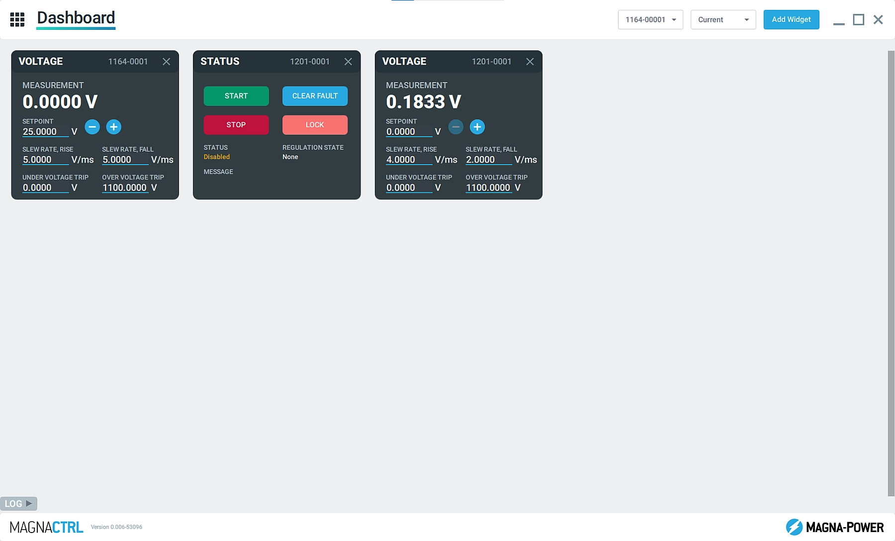 MagnaCTRL Dashboard Panel Interface