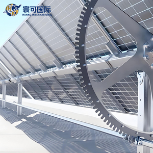 Mechanical Gear Solar Racking Structure Ground Mounting System